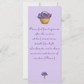 Violet Memorial/Funeral Kaart (Achterkant)