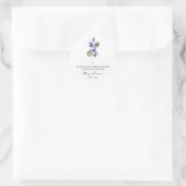 Violet Memorial Funeral Seed Packet Ronde Sticker (Tas)