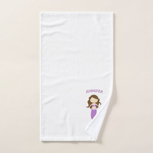 Violet Mermaid Specialized Bath Towel Set Bad Handdoek (Handdoek)