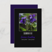 Violet met druppels Uitnodiging tot leven (Voorkant / Achterkant)