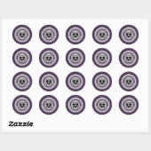 Violet Mexico Passport Ronde Sticker (Vel)