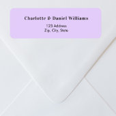 Violet minimalistisch retouradres etiket