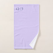 Violet monogramme initiales minimaliste (Serviette à main)