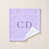 Violet monogramme initiales minimaliste (Gant de toilette)