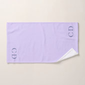 Violet monogramme initiales minimaliste (Serviette à main)