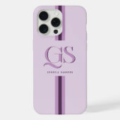 Violet | Monogramme Rayures Chic (Verso)