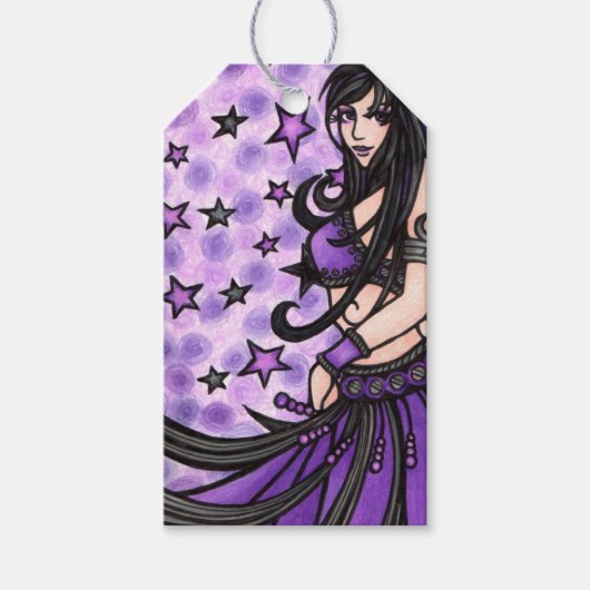 Violet Moon Belly Dancer Cadeaulabel (Voorkant)
