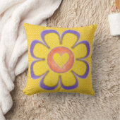 Violet n Jaune Coussins de fleurs du coeur (Couverture)