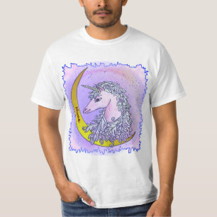 Violet Night Moon Unicorn T-shirt