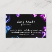 Violet noir fumée Vape Boutique Carte de visite (Dos)