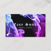 Violet noir fumée Vape Boutique Carte de visite (Devant)