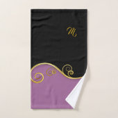 Violet-noir sans initiales (Serviette à main)