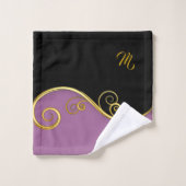 Violet-noir sans initiales (Gant de toilette)