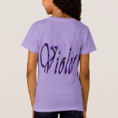 Violet, Nom des filles, Logo, T-shirt Lavande pour (Dos)
