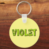 Violet Nom Kiwi Design Porte-clés (Recto)