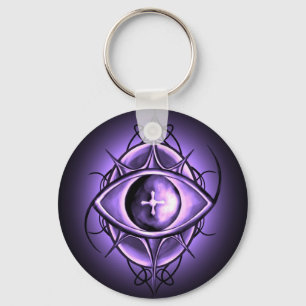 Violet oogontwerp sleutelhanger