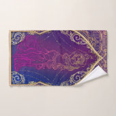 Violet & Or Marocain du ventre Arabe Danser Glam (Serviette à main)
