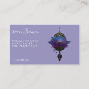VIOLET ORACLE MYSTIEKE LOTUS SYMBOLIEK VISITEKAARTJE