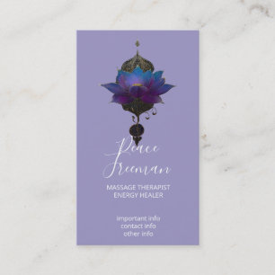 VIOLET ORACLE MYSTIEKE LOTUS SYMBOLIEK VISITEKAARTJE
