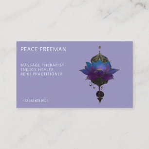 VIOLET ORACLE MYSTIEKE LOTUS SYMBOLIEK VISITEKAARTJE