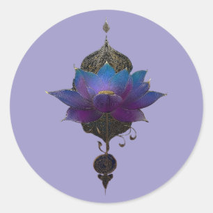 VIOLET ORakel   MYSTIEK LOTUS SYMBOOL Ronde Sticker