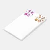 Violet oranje Kittens Post-it® Notes (Schuin)