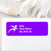 Violet Paars aan het lopen Etiket (Insitu)