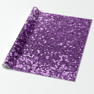 Violet Paars Amethyst Sequin Glitter Shiny Effect Cadeaupapier