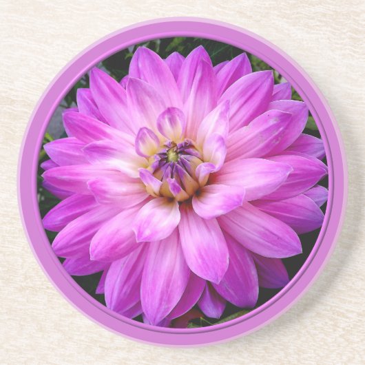 Violet/Paars Dahlia Zandsteen Onderzetter (Voorkant)