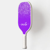 Violet Paars Glitter Ombre Name Pickleball Paddle (Links)