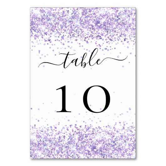 Violet paars glitter sparkles kaart (Achterkant)