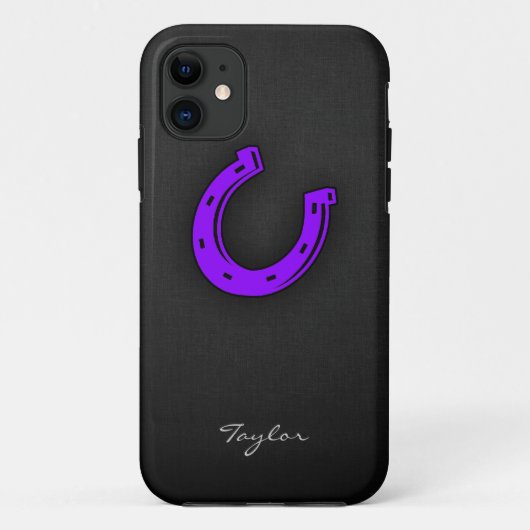 Violet Paars Hoefijzer Case-Mate iPhone Case (Achterkant)