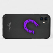 Violet Paars Hoefijzer Case-Mate iPhone Case (Achterkant (horizontaal))