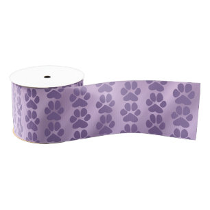 Violet paars knap afdrukpatroon grosgrain lint