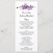 Violet Paars Lavender Floral Guest Name | Menu (Voorkant)
