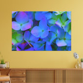 Violet paars roze blauw Hydrangeenbloemen Canvas Afdruk (Insitu (Woonkamer))