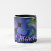 Violet paars roze blauwe hydrangeas mok (Midden)