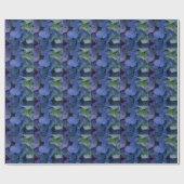 Violet paars roze blauwe hydrangeenbloem cadeaupapier (Vlak)