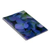 Violet paars roze blauwe hydrangeenbloem notitieboek (Rechterzijde)