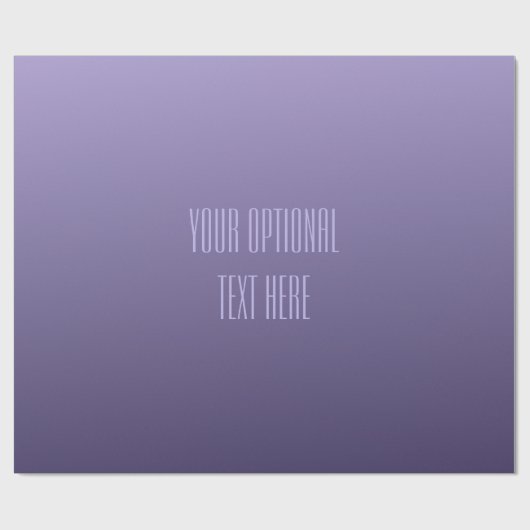Violet Paars Verlooppapier met aangepaste tekstoml Cadeaupapier (Vlak)