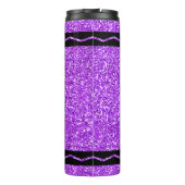 Violet Paarse aangepaste naam Glitter Crayon Tumbl Thermosbeker (Achterkant)