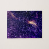 Violet paarse abstracte sterrenstelsel universum legpuzzel (Horizontaal)