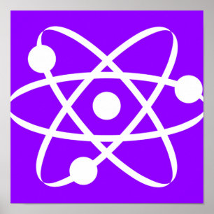 Violet Paarse Atom Poster