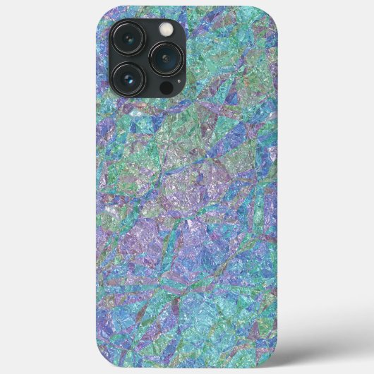 Violet Paarse Blauw Turquoise Roze Marmeren Patroo Case-Mate iPhone Case (Achterkant)