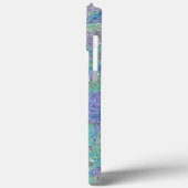 Violet Paarse Blauw Turquoise Roze Marmeren Patroo Case-Mate iPhone Case (Achterkant / Links)