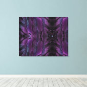 Violet Paarse blauwe vedertextuur abstract Canvas Afdruk (Insitu (Houten vloer))