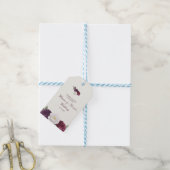 Violet Paarse bloemenbruiloft Cadeaulabel (Met Touw)