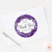 Violet Paarse Camo, Camouflage bruiloft Ronde Sticker (Envelop)