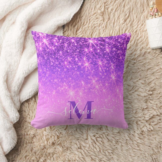 Violet Paarse Glitter Kussen (Deken)