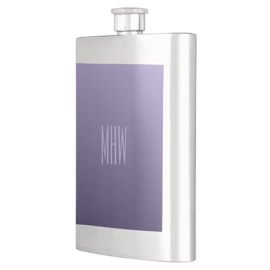 Violet Paarse Gradient aangepaste monogram kolf Heupfles (Links)